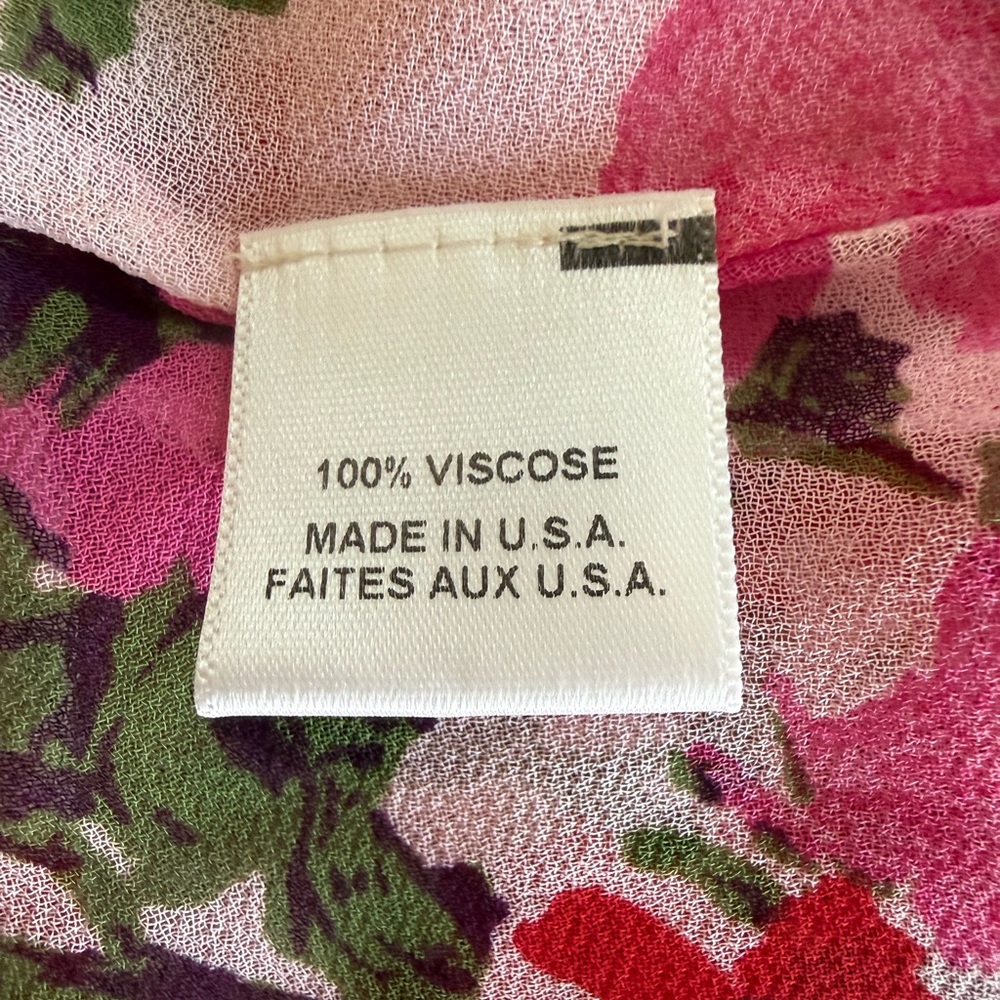 MISA Los Angeles Floral Ruffle Mini Skirt Draped Waist Pink NEW Made in USA - Picture 10 of 11